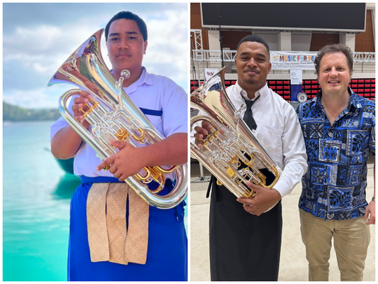 Sterling donates euphonium to Tonga festival